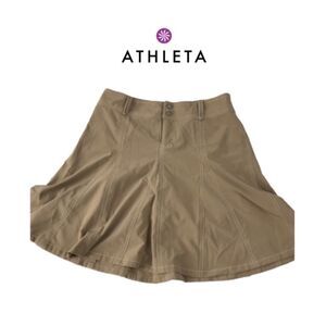 Athleta Tan Skort Skirt Size 2 | Active Golf Hiking Tennis Travel